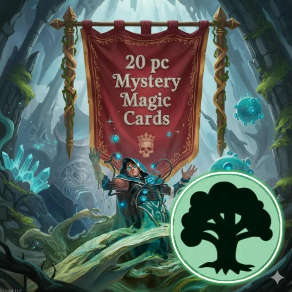 20 pack Mystery Green "Magic The Gathering" Cards - Picture 1 of 5